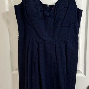 NWT - Lilly Pulitzer Navy Fishy Eyelet Dress Size 14